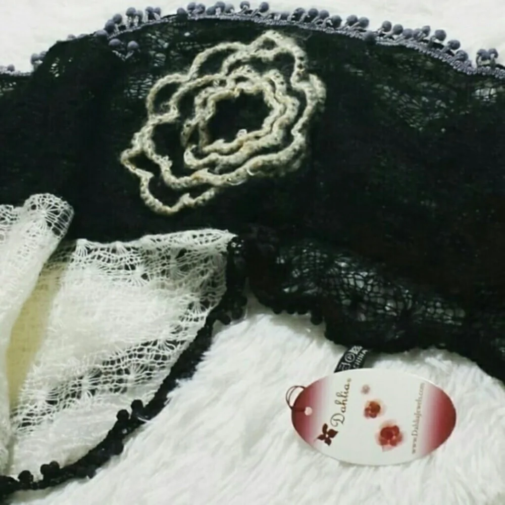 Dahlia Mixed Knits Mohair Scarf